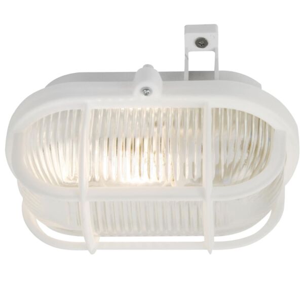 Nordlux - Oval Skot - 17051001 - White Clear Glass IP44 Outdoor Bulkhead Light