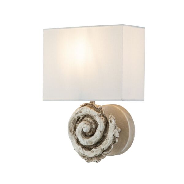 Flambeau Lighting - Swirl - FB-SWIRL-1L-W - Bone White Wall Light