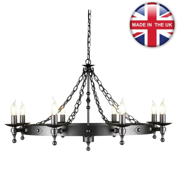 Elstead - Warwick WR8-GRAPHITE Chandelier