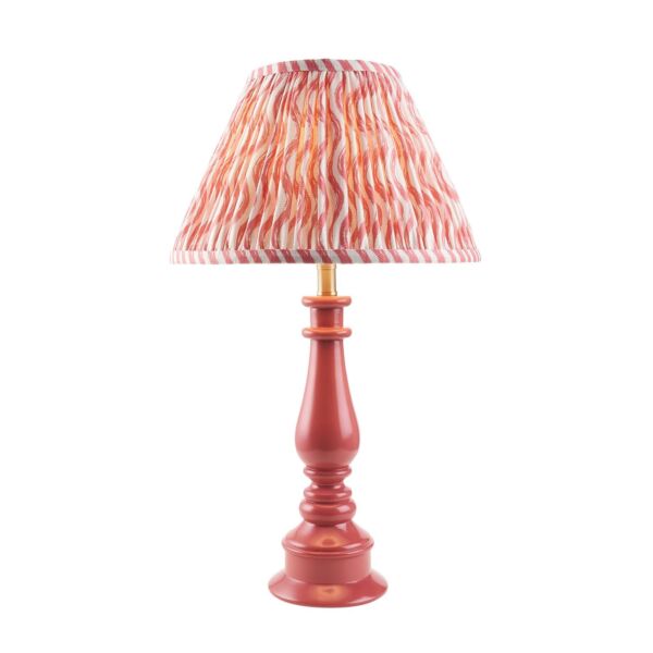 Endon Lighting - Myrtle & Ripple 30cm - 114901 - Pink Warm Brass Table Lamp With Shade