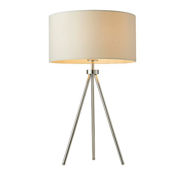 Endon Lighting - Tri - 73144 - Chrome Ivory Table Lamp With Shade