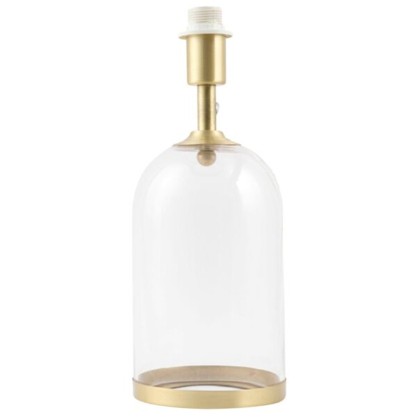 Satin Brass and Glass Cloche Design Table Lamp Base