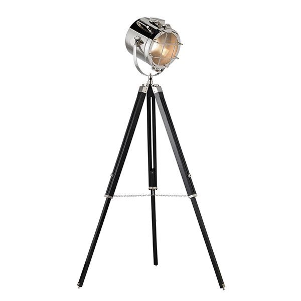 Endon Lighting - Nautical - EH-NAUTICAL-FL - Nickel Black Tripod Floor Lamp