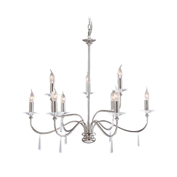 Elstead - Finsbury Park FP9-POL-NICKEL Chandelier