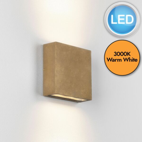 Astro Lighting - Elis Twin LED 1331013 - IP54 Solid Brass Wall Light