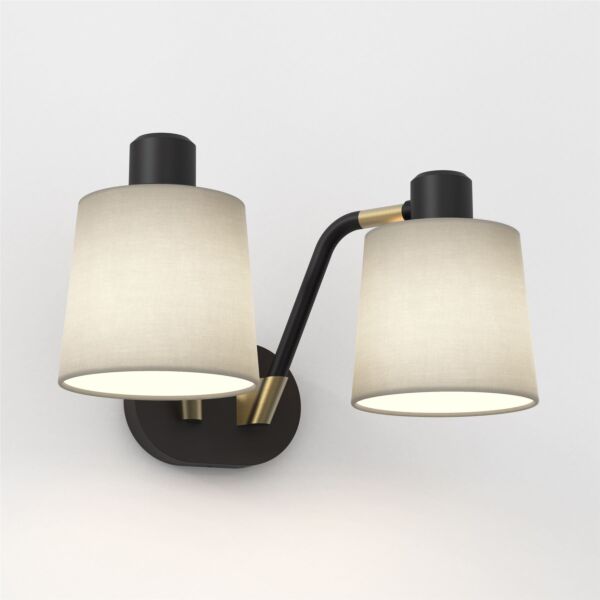 Astro Lighting - Edward - 1441002 & 5013029 - Black Putty 2 Light Reading Wall Light