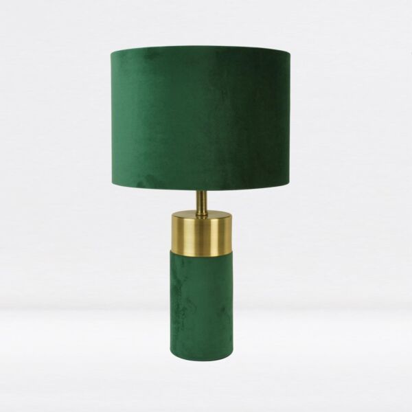 Green Velvet Table Lamp