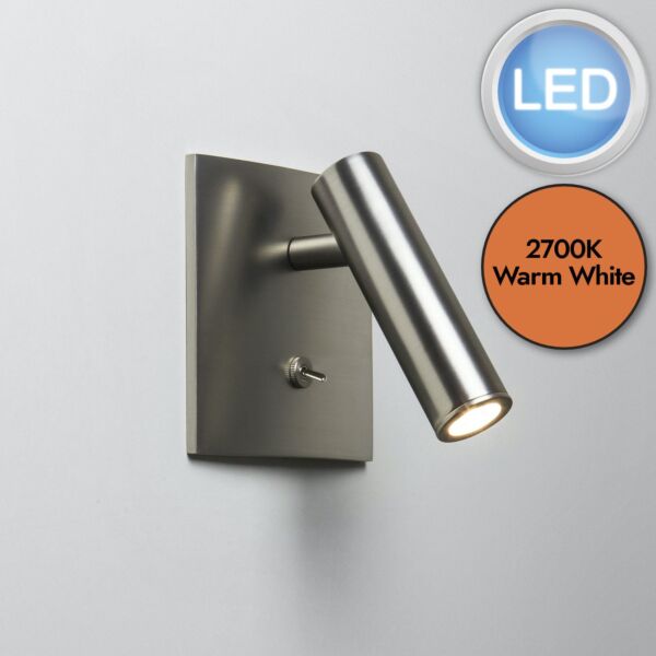 Astro Lighting - Enna - 1058018 - LED Nickel Reading Wall Light