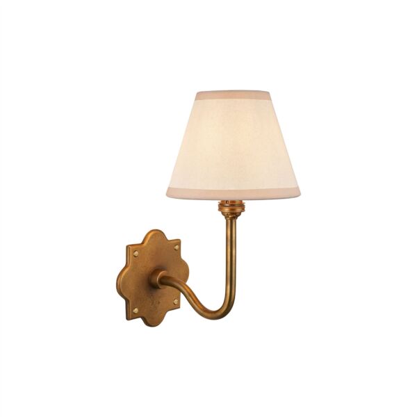 Endon Lighting - Anvil - 113708 - Antique Brass Vintage White Wall Light
