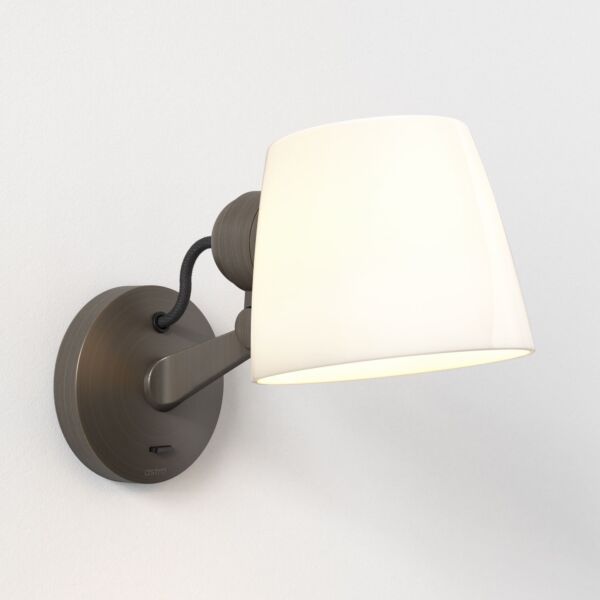 Astro Lighting - Imari - 1460003 - Bronze White Porcelain Adjustable Wall Light