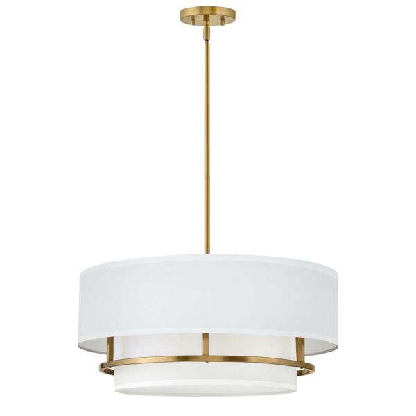 Hinkley Lighting - Graham - HK-GRAHAM-L-LCB - Brass 4 Light Flush Ceiling Light