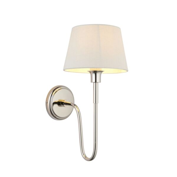 Endon Lighting - Rouen - 103363 - Nickel Ivory Wall Light