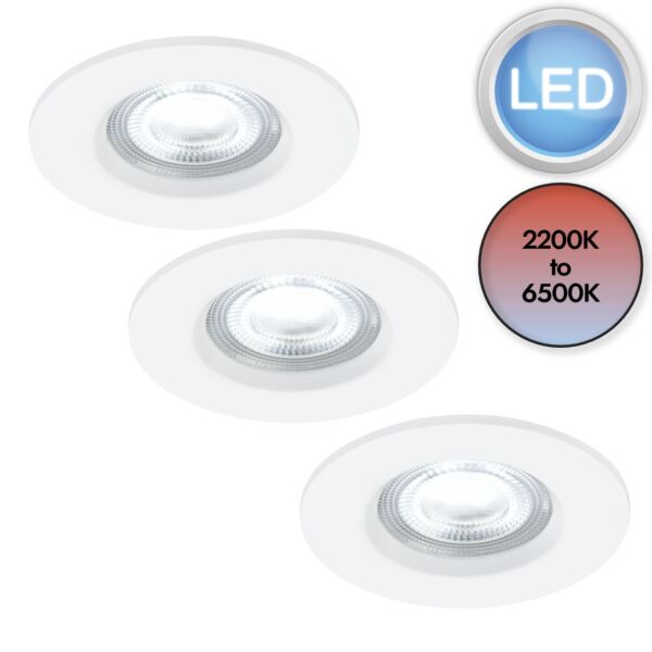 Nordlux - Don Smart 3-Kit - 2210500001 - LED White IP65 Bathroom Recessed Ceiling Downlight