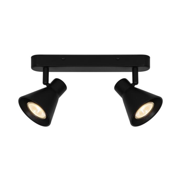 Nordlux - Eik 2 - 45770103 - Black 2 Light Ceiling Spotlight