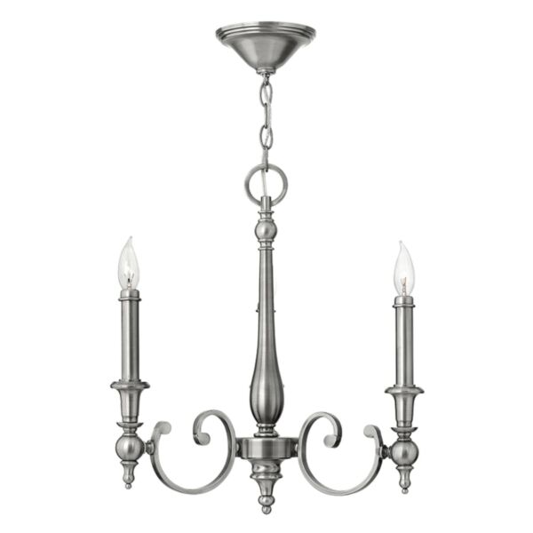 Hinkley Lighting - Yorktown - HK-YORKTOWN3 - Antique Nickel 3 Light Chandelier