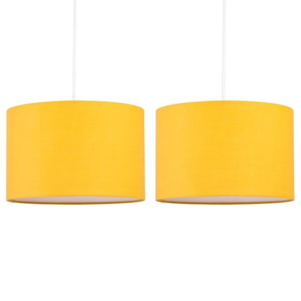 Set of 2 Ochre 25cm Ceiling Light Shades