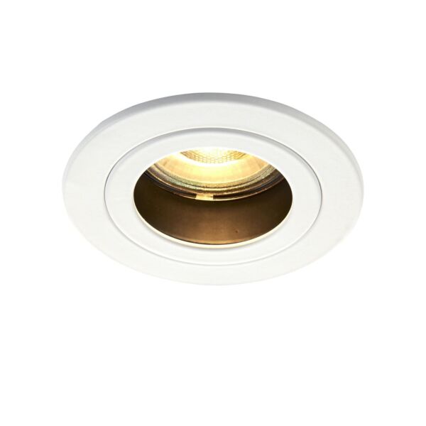 Saxby Lighting - Cast - 81573 - White Fixed Anti Glare Recessed Ceiling Downlight