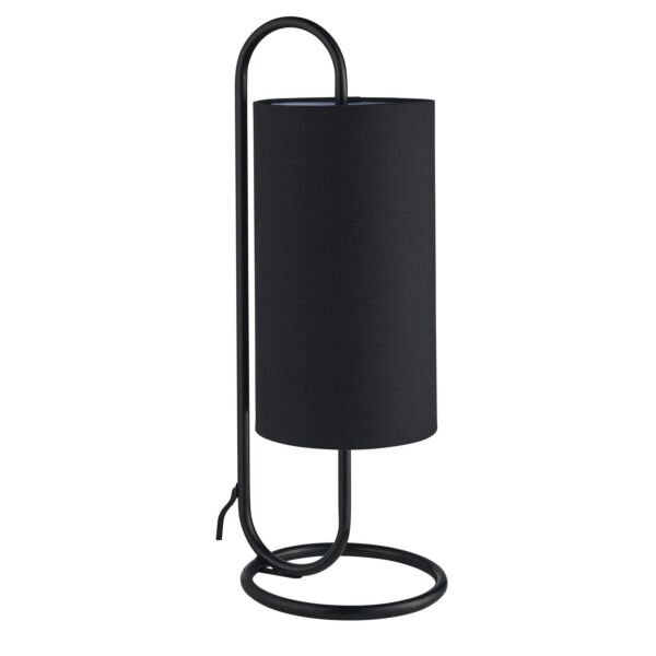 Simba - Matt Black Table Lamp with Black Shade