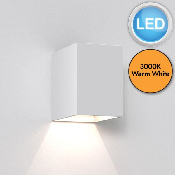 Astro Lighting - Oslo 100 LED 1298005 - IP65 Textured White Wall Light