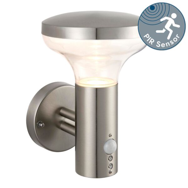 Saxby Lighting - Roko - 67702 - Marine Grade Stainless Steel Clear IP44 Outdoor Sensor Wall Light