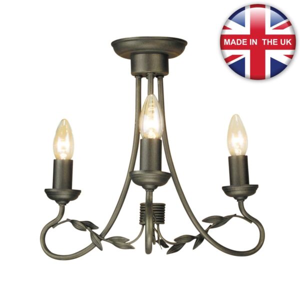 Elstead - Olivia OV3-BLK-GOLD Chandelier