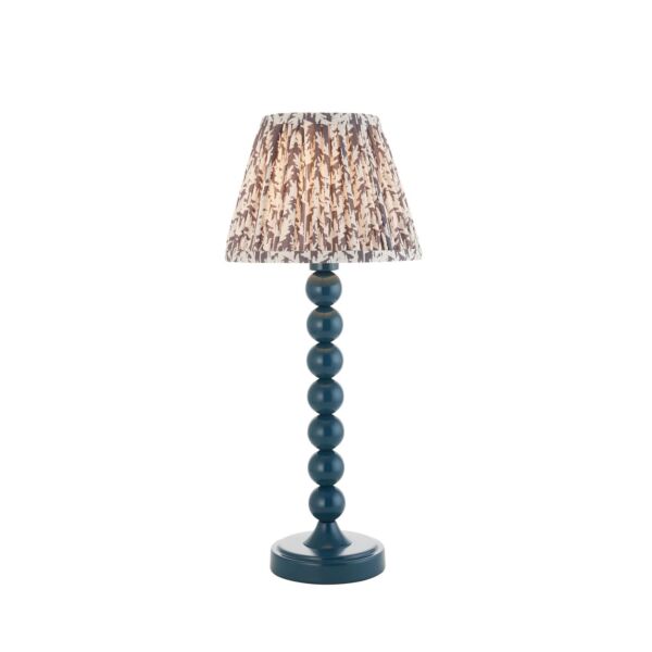 Endon Lighting - Higgledy & Leaf 20cm - 116261 - Blue Grey Table Lamp With Shade