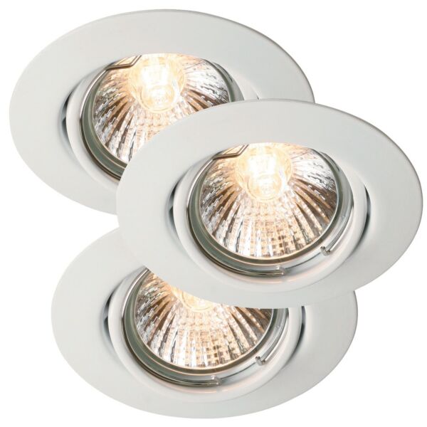 Nordlux - Set of 3 Triton - 54540101 - White Recessed Ceiling Downlights