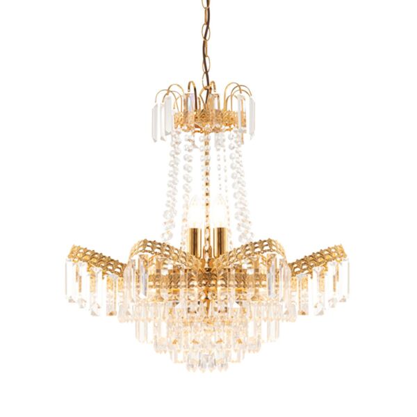 Endon Lighting - Adagio - 96819-GO - Gold Clear Glass 9 Light Chandelier