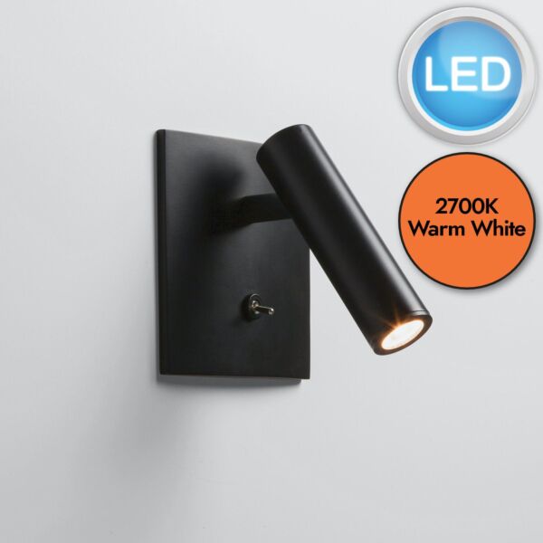 Astro Lighting - Enna - 1058024 - LED Black Reading Wall Light