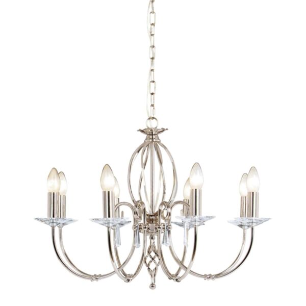 Elstead - Aegean AG8-POL-NICKEL Chandelier