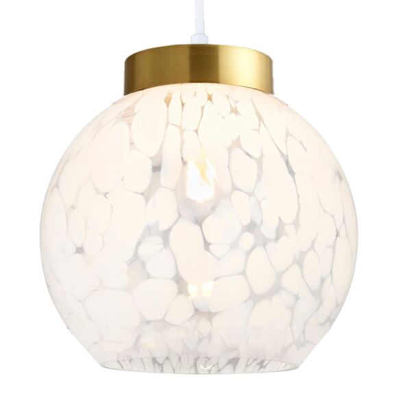 Magda - Confetti Glass with Satin Gold Easy Fit Pendant Shade