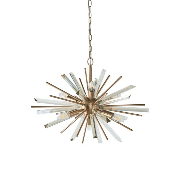 Lunar - Antique Brass 6 Light Pendant