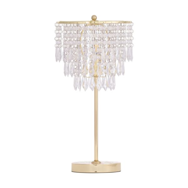 Cascada - Gold and Acrylic Crystal Jewelled Table Lamp