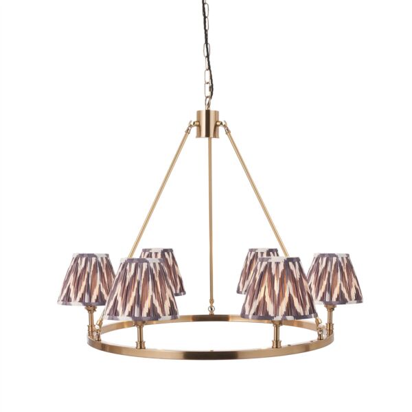 Endon Lighting - Chester - 114509 - Aged Brass Grey 6 Light Ceiling Pendant Light