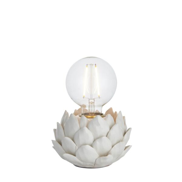 Endon Lighting - Artichoke - 99147 - Oatmel Crackle Antique Brass Ceramic Table Lamp