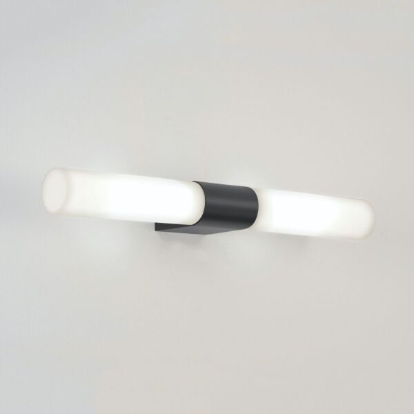 Astro Lighting - Padova - 1143008 - Black & White Glass 2 Light IP44 Bathroom Wall Light