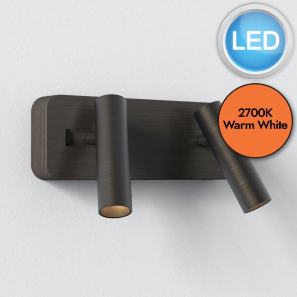 Astro Lighting - Enna - 1058197 - LED Bronze Reading Wall Light