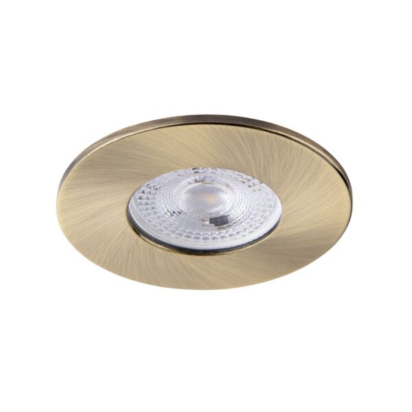 Saxby Lighting - Saxby ShieldONE 65 - 109807 & 113280 - Antique Brass Fixed Recessed Fire Rated Ceiling Downlight