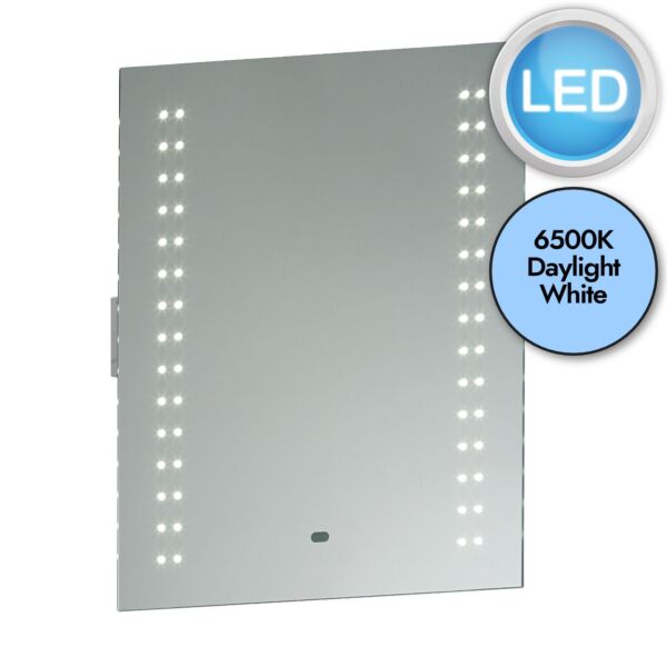 Saxby Lighting - Perle - 13760 - LED Mirrored Glass Silver 2 Light IP44 Bathroom Mirror Shaver Light