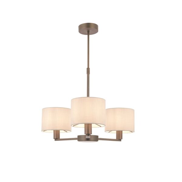 Endon Lighting - Daley - 73016 - Antique Bronze Marble 3 Light Ceiling Pendant Light