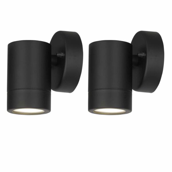 Set of 2 Blaze - Black IP44 Outdoor Wall Washer Lights