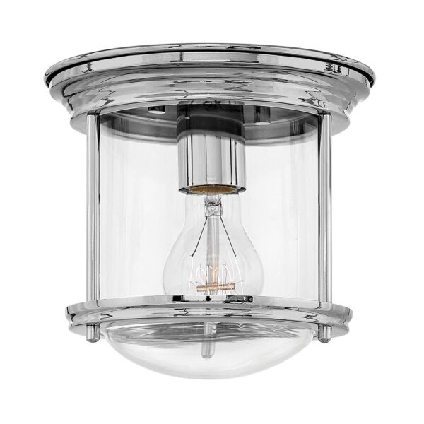 Quintiesse - QN-HADRIAN-MINI-F-CM-CLEAR - Hadrian 1 Light Flush Mount - Clear Glass - Chrome