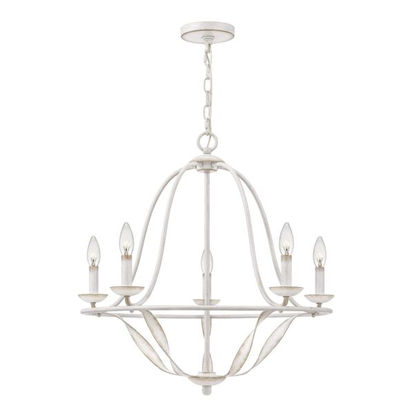 Quoizel Lighting - Bradbury - QZ-BRADBURY5-AWH - Antique White 5 Light Chandelier