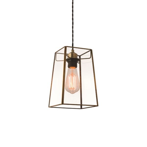 Endon Lighting - Beaumont - 60892 - Antique Brass Clear Glass Easy Fit Pendant Shade