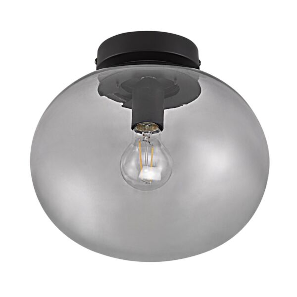 Nordlux - Alton - 2010506047 - Black Smoked Glass Flush Ceiling Light