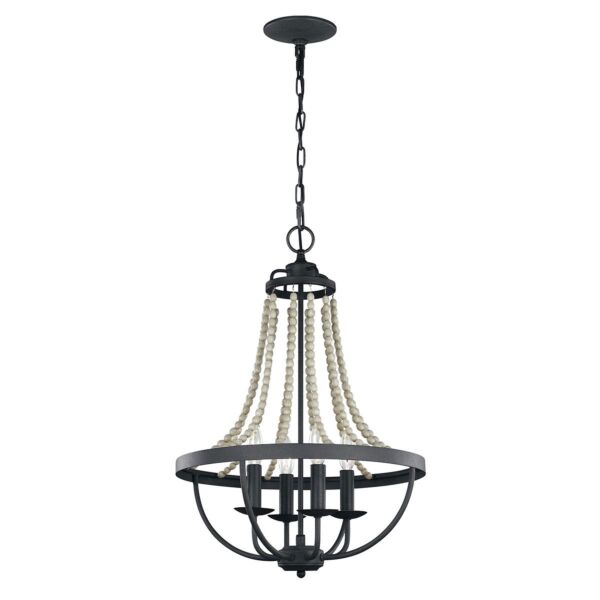 Feiss Lighting - Nori - FE-NORI4-DWZ - Zinc Grey 4 Light Chandelier