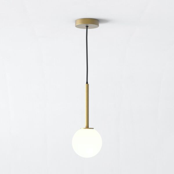 Astro Lighting - Tacoma - 5036001 & 1429024 - Antique Brass Opal Glass IP44 Ceiling Pendant Light