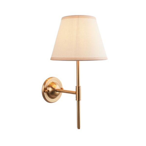 Endon Lighting - Dome T Bar & Ivy 20cm - 115979 - Aged Brass Vintage White Wall Light