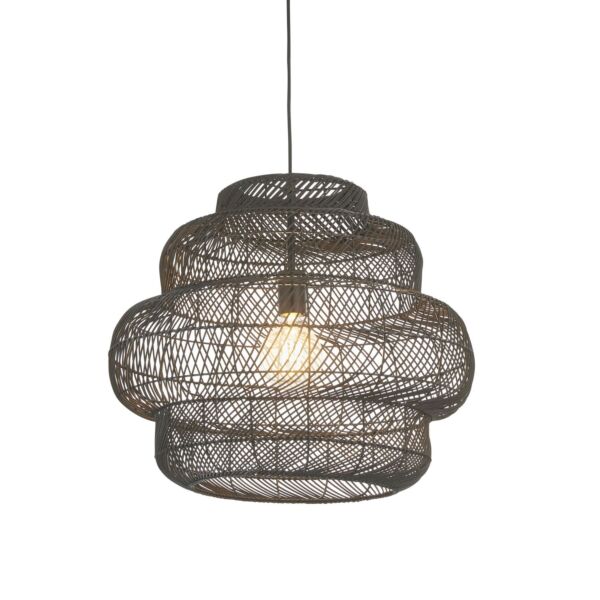 Webb - Black Rattan Ceiling Pendant Light