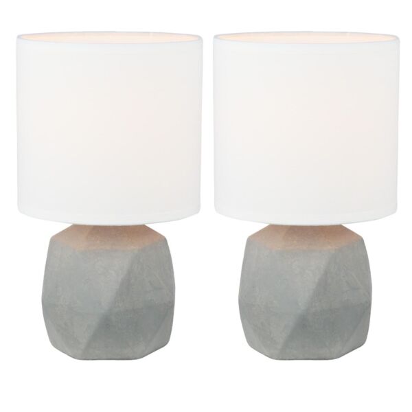 Set of 2 Wilson - Concrete Lamps